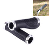OQSPORT 2 PCS Bike Hand Grips Covers Bilateral Lock MTB Bicycle Anti-slip Handlebar Grips(Silver)