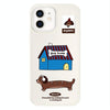For iPhone 12 Skin Feeling Jelly TPU Hybrid PC Phone Case(Dog House White)