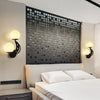 Bedroom Bedside Wall Lamp Indoor Background Wall Lamp Without Light Bulb(6080 Golden Left)