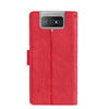 For Asus Zenfone 8 Flip ZS672KS Skin Feel Crocodile Texture Magnetic Clasp PU Leather Phone Case(Red)