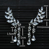 Women Tassel Wing Style Drop Earrings Fashion Cubic Jewelry(Silver color)