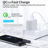 CS-20W Mini Portable PD3.0 + QC3.0 Dual Ports Fast Charger with 3A USB to 8 Pin Data Cable(EU Plug)