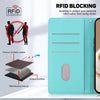 For Realme 13+ Global Cute Cats RFID Leather Phone Case(Green)