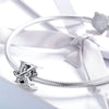 BSC030 26 Letters DIY Bracelet Beaded Accessories Zircon Silver Beads, Style: O