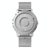 EUTOUR E030 Magnetic Ball Men Bezel-Free Design Watch(Silver Net Strip)