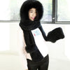 Autumn and Winter One-piece Warm Scarf Gloves Bomber Hats for Women, Size:One Size(Black)