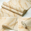 3D Striped Texture Wallpaper Non-woven Deerskin Velvet Marble Thickened Wallpaper, Size:53x950cm(Beige Yellow)