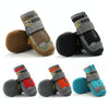 Dog Shoes Breathable Boots Paw Protection Blue Size 7 (7cm) 4 Pack