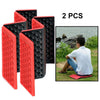 2 PCS Portable Folding Cellular Massage Cushion Outdoors Damp Proof Picnic Seat Mats EVA Pad(Red)