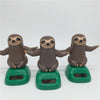 Novelty Solar Toys Plastic ABS Sloth Solar Powered Dancing for Car Decoration