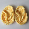 Newborn Babies Photography Props Mini Crocheted Small Slippers, Size:  Newborn Size(Yellow)