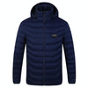 19 Zone 4 Control Blue USB Winter Electric Heated Jacket Warm Thermal Jacket, Size: XL