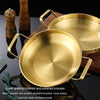 Thickened Stainless Steel Double Ears Pan Seafood Rice Pan Fried Chicken Tray, Size: 22cm Silver