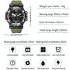 SMAEL 8072 Alloy Outdoor Multifunctional Electronic Watch Men Dual Display Waterproof Watch(Blue)