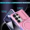 For Samsung Galaxy S25 Ultra 5G Sliding Camshield MagSafe Holder TPU Hybrid PC Phone Case(Purple Pink)