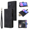 For Samsung Galaxy A16 5G Multifunctional Frosted Zipper Wallet Leather Phone Case(Black)
