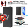 For Samsung Galaxy S23 Ultra 5G RC01 Dual-Folded Magnetic Suction RFID Leather Phone Case(Black)