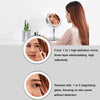 Desktop Double-SidedRound LED Luminous Makeup Mirror Liftable Magnifying Mirror, Specification:Plane + 3 Times Magnification(7-inch Battery Model)