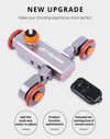 YELANGU L4X Camera 3-wheel Dolly II Electric Track Slider 3-Wheel Video Pulley Rolling Dolly Car with Remote Control for DSLR / Home DV Cameras, GoPro, Smartphones, Load: 3kg(Grey)