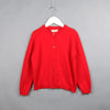 Spring and Autumn Children Clothing Girl Cotton Knit Cardigan Sweater, Kid Size:110cm(Red)
