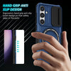 For Samsung Galaxy S24+ 5G Sliding Camshield MagSafe Holder TPU Hybrid PC Phone Case(Royal Blue)