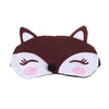 Cute Fox 3D Sleep Mask Rest Travel Sleeping Cover Sleep Ice Mask(Coffee)