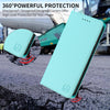 For iPhone 12 / 12 Pro RC01 Dual-Folded Magnetic Suction RFID Leather Phone Case(Mint Green)