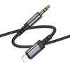 Borofone BL24 3.5mm to 8 Pin Graceful AUX Audio Cable, Length:1m(Gray)