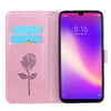 Rose Embossed Horizontal Flip PU Leather Case for Xiaomi Redmi 7, with Holder & Card Slots & Wallet (Rose Gold)