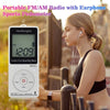 HRD-602 Digital Display FM AM Mini Sports Radio with Step Counting Function (Blue)