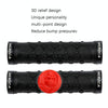 MEROCA Mountain Bike Anti-slip Shock Absorber Riding Grip Cover, Style: Bilateral Lock Skull ME23 Red