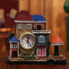 Big Castle Alarm Clock Villa Resin Craft Ornament(Left Brown Pavilion)