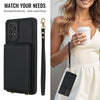 For Samsung Galaxy Note20 Ultra Crossbody Dual-buckle Wallet RFID Back Leather Phone Case(Black)