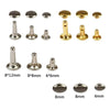 180pcs Copper Leather Hollow Cap Double-Sided Rivet Set With Punching Pliers
