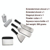 6 PCS/Set Outdoor Stainless Steel Barbecue Tool Set Tomato Sauce Bottle BBQ Grill Set