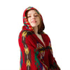 Autumn And Winter Horn Buckle Ethnic Style Hooded Cloak Shawl Bohemian Hooded Shawl, Size:135-175cm(B Style Brown)