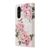 For Samsung Galaxy A24 5G Bronzing Painting RFID Leather Phone Case(Rose Flower)
