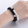 2PCS/Set Couples Distance Bracelet Classic Natural Stone Beaded Bracelets