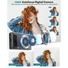 DC308 2.8-Inch 4K HD Front And Rear Dual-Camera 16X Zoom Digital Camera US Plug(Black)
