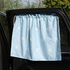 Car Heat Insulation Blackout Cartoon Cotton Sunshade(Striped Blue Rabbit)
