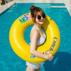 2 PCS Yellow Letters Inflatable Swimming Ring Thickened PVC Adult Water Ring Floating Ring, Size:70