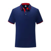 Thin Lapel Short-Sleeved POLO Shirts Group Workwear Advertising Shirts, Size: XXXXL(Navy)