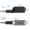 2 PCS D12V Motorcycle LED Waterproof Dynamic Blinker Side Lights Flowing Water Turn Signal Light with Handle (Red Light)