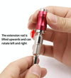Hexagonal Shank Quick Release Self-Locking Joint Extension Rod Electric Drill Driver Extension Quick Conversion Bits(Silver+Red)