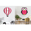 11*10 inch Children Bedroom Room Decor Battery Operated Owl Shaped Mute Non Ticking Round Wall Quartz Clock