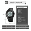 SKMEI 1790 Triplicate Round LED Dual Time Digital Display Luminous Electronic Watch for Men(Black)