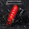 Mountain Bike Night Riding Warning Lamp Bicycle USB Charging Tail Light(White)