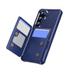 For Samsung Galaxy A55 5G Horizontal Flip Card Bag Holder Leather Phone Case(Dark Blue)