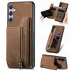 For Samsung Galaxy S25 Ultra 5G Retro Leather Zipper Wallet Back Phone Case(Brown)