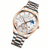 FNGEEN 5606 Men Luminous Casual Quartz Watch(Between Rose Gold Rose Shell White Surface)